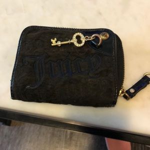 Vintage juicy couture dark brown velour wallet